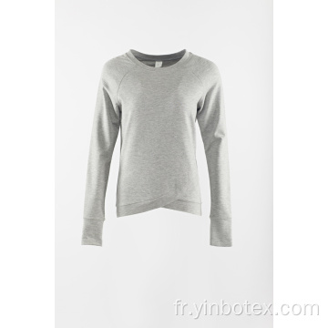 Pull de sport à tricot gris